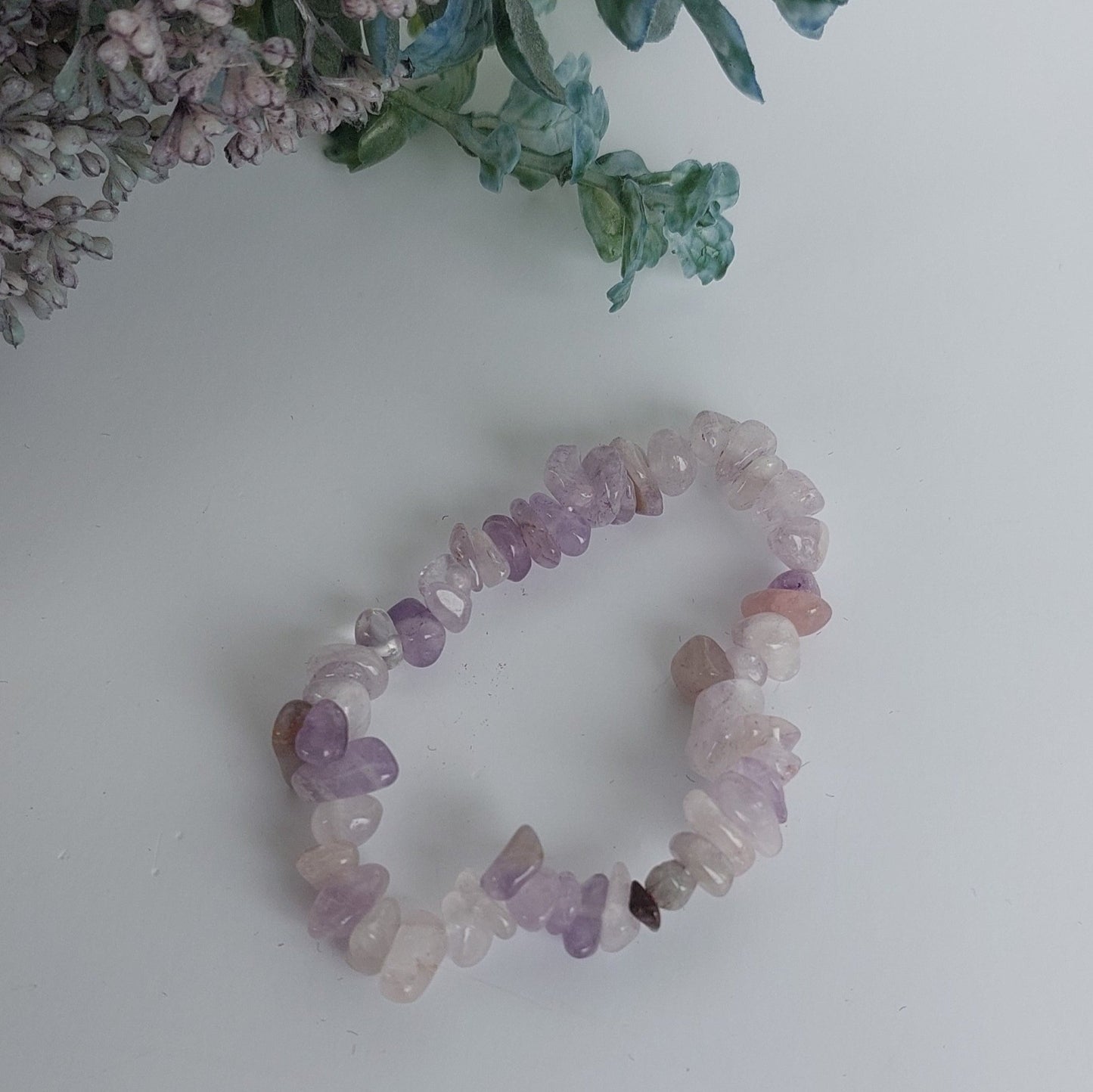 Crystal Amethyst chip bracelet