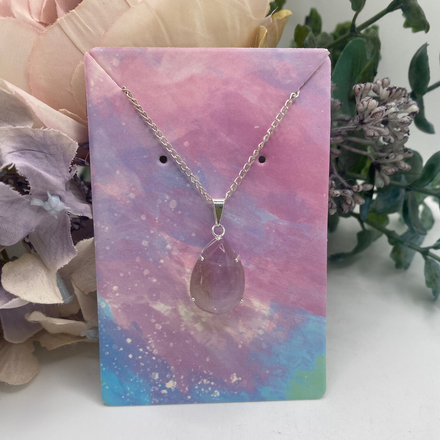 Amethyst Teardrop Necklace