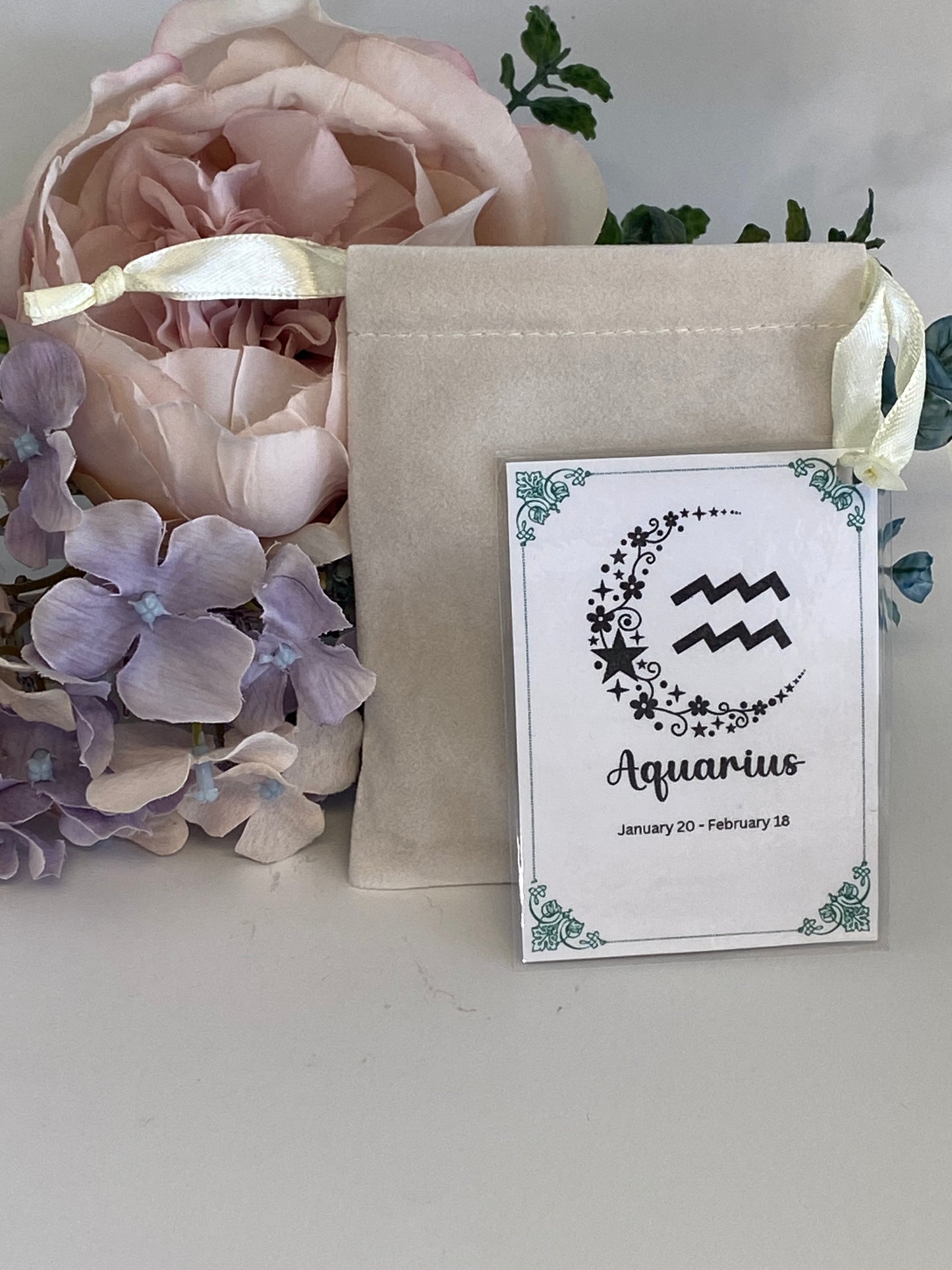 zodiac, Aquarius - Crystal Gift Set