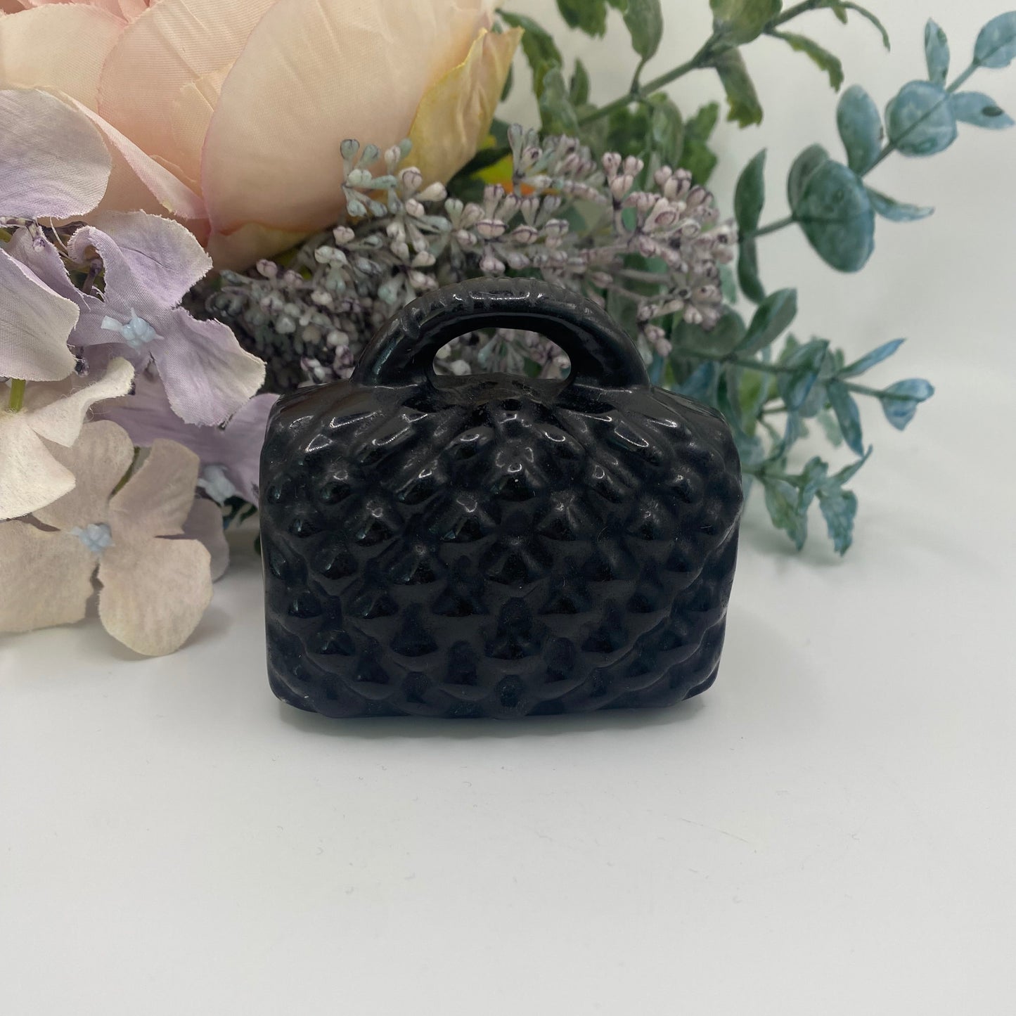 Black Obsidian Crystal Handbag