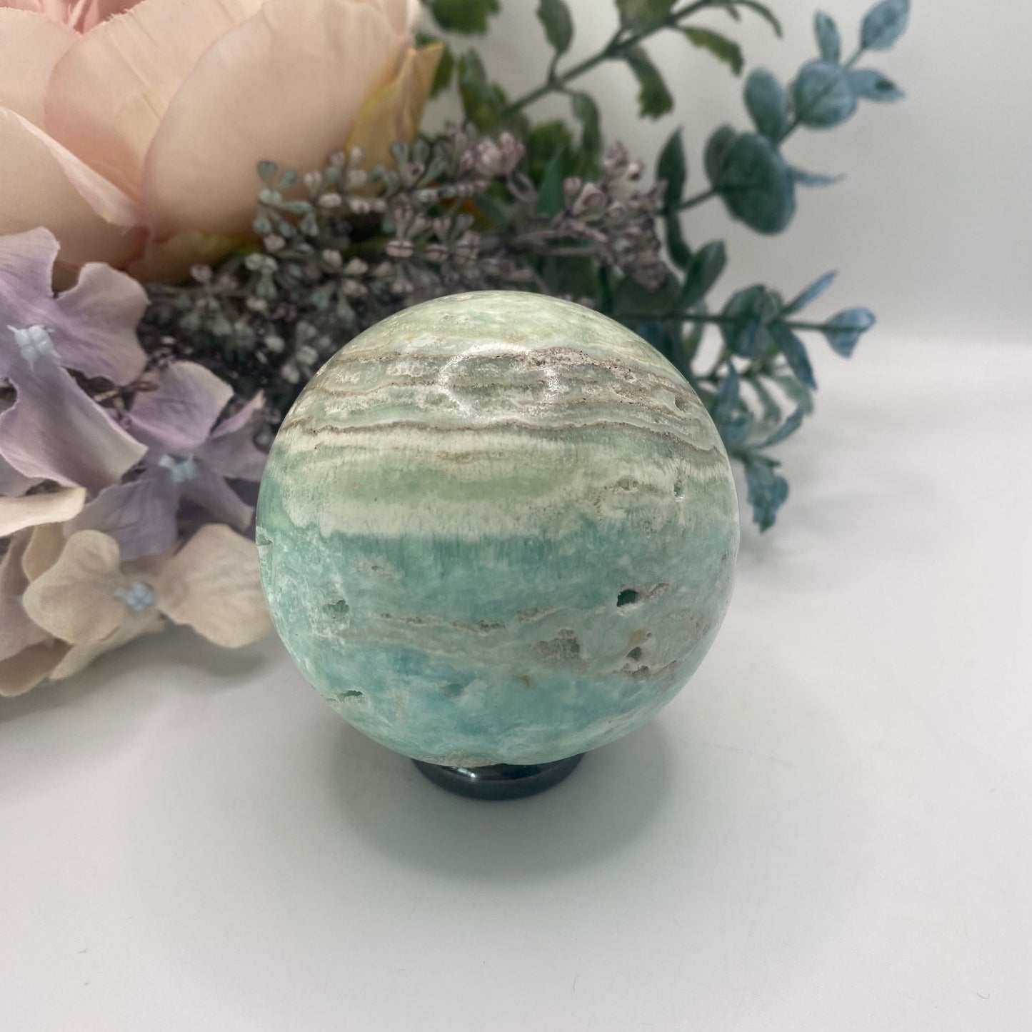 Blue Aragonite Sphere