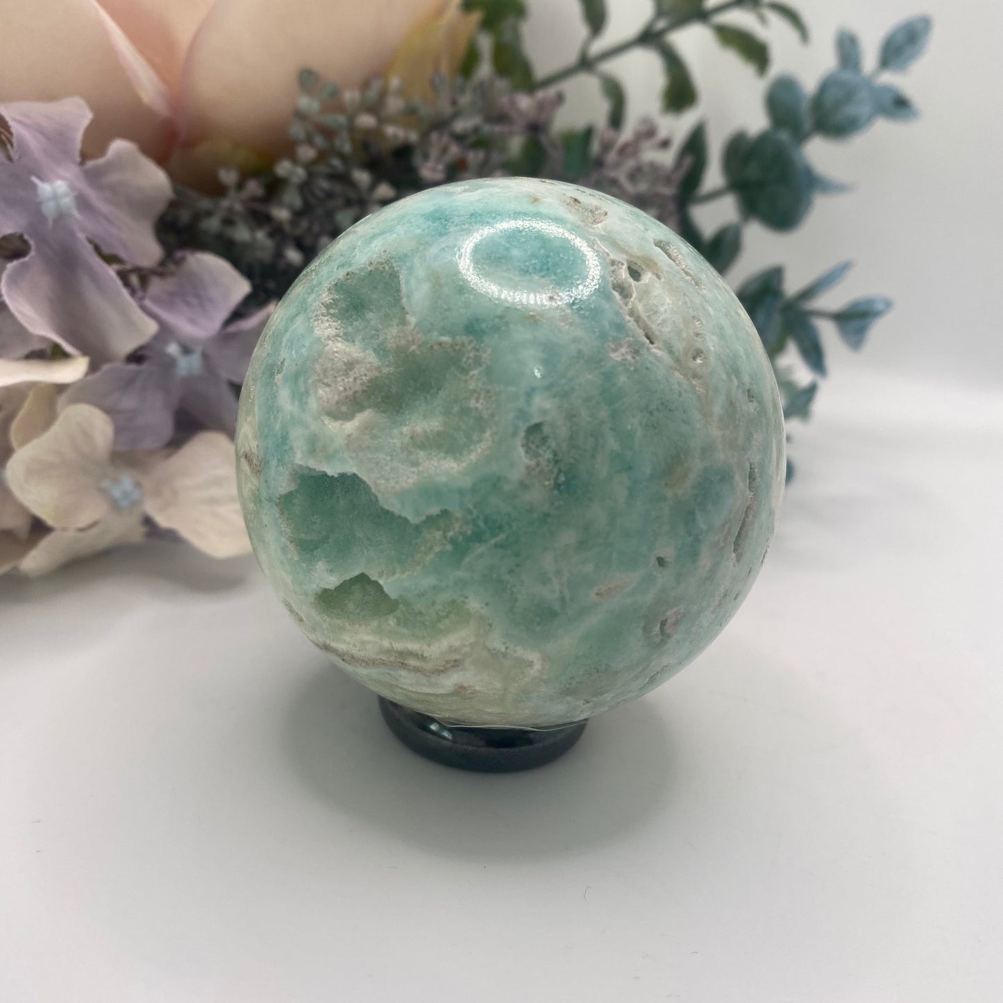 Blue Aragonite Sphere