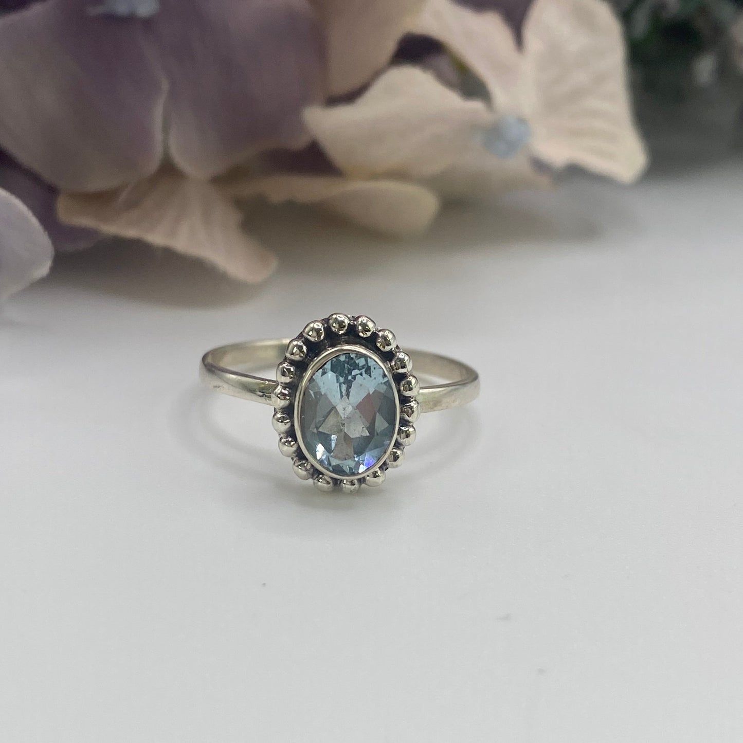 Blue Topaz Stirling Silver Ring