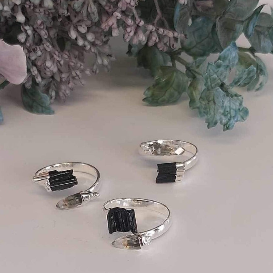 Crystal Duo- Ultimate Protection - Adjustable Rings
