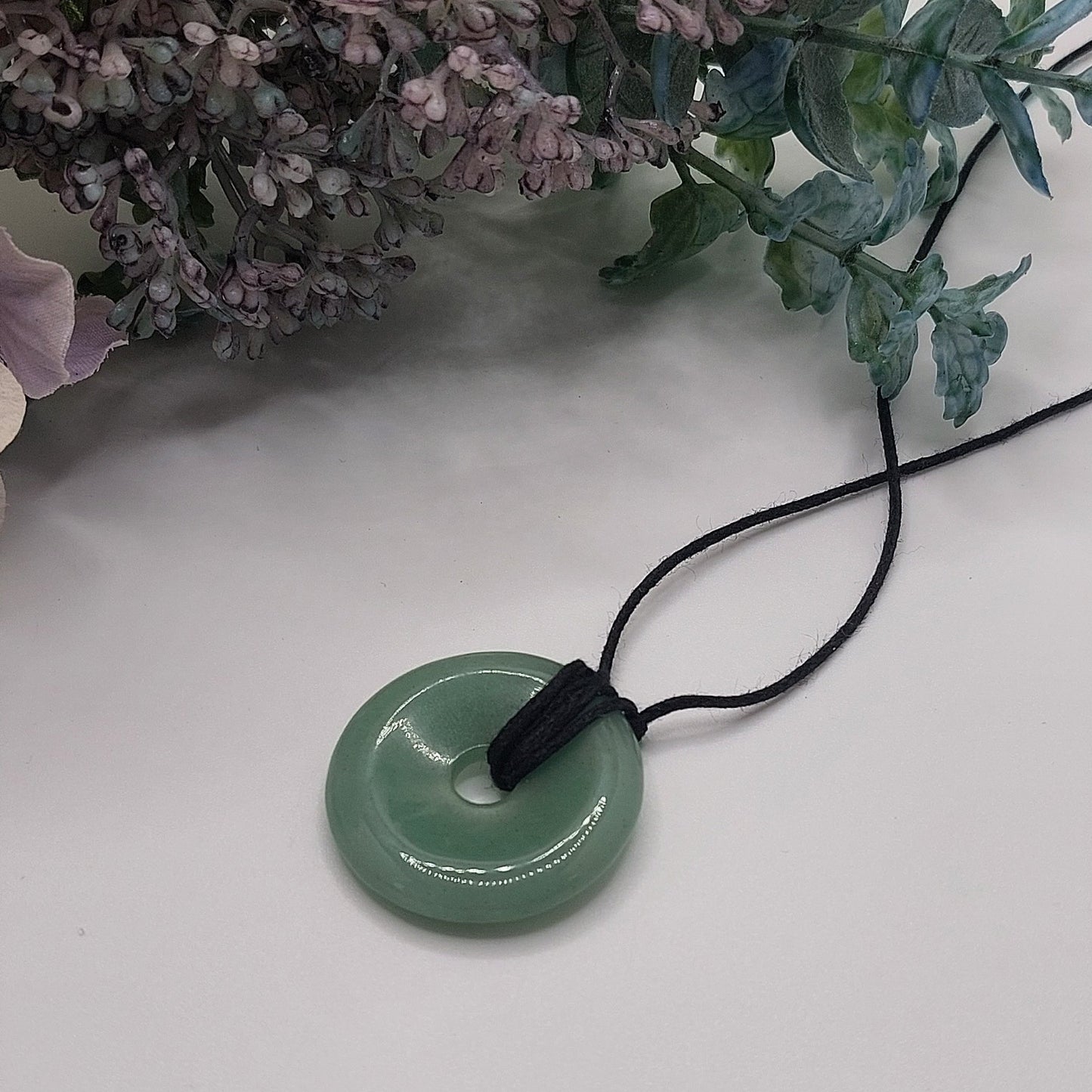 Green Aventurine Donut Necklace