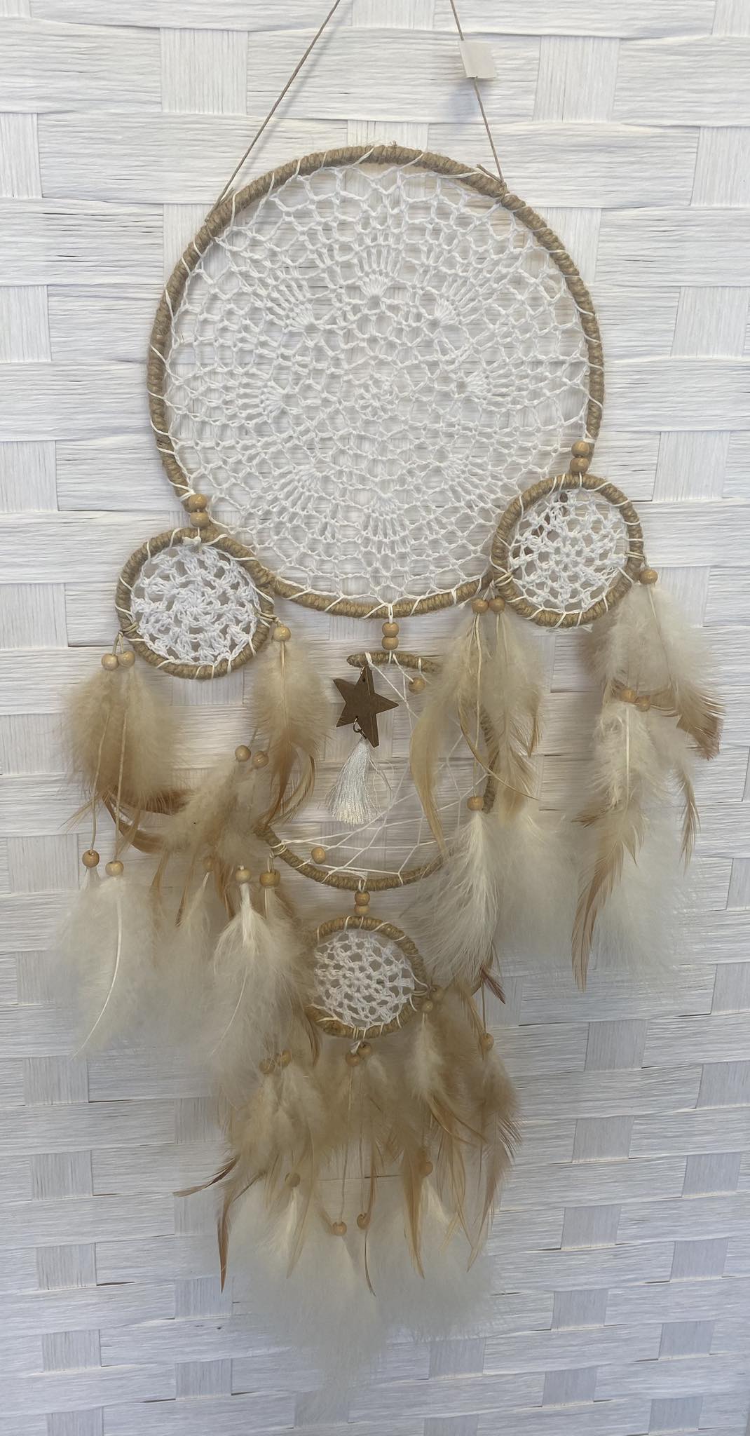 Large Beige Boho Style Dream Catcher