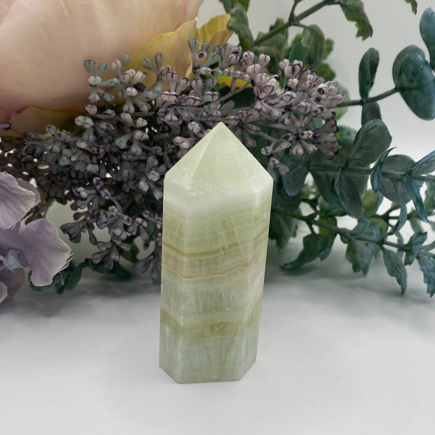 Pistachio Calcite Tower