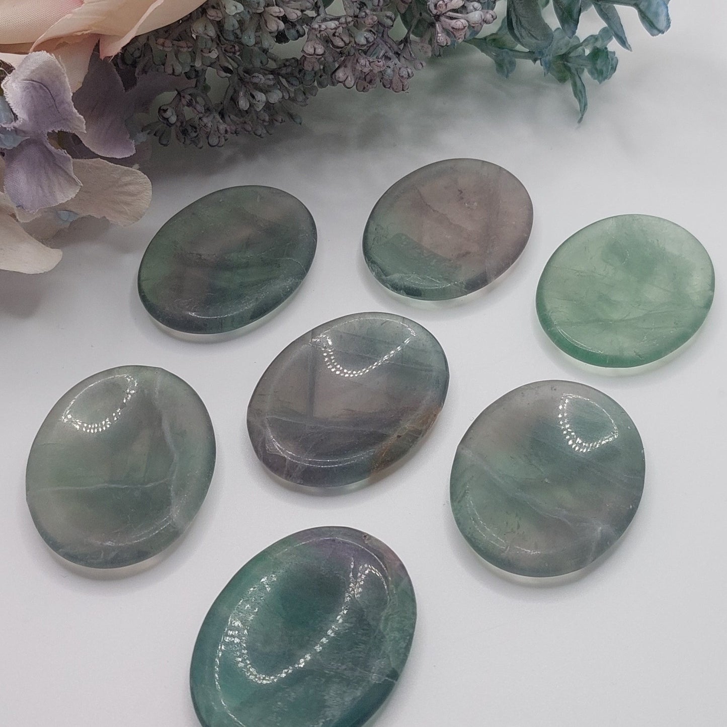 Anxiety & Worry stone- Rainbow Fluorite