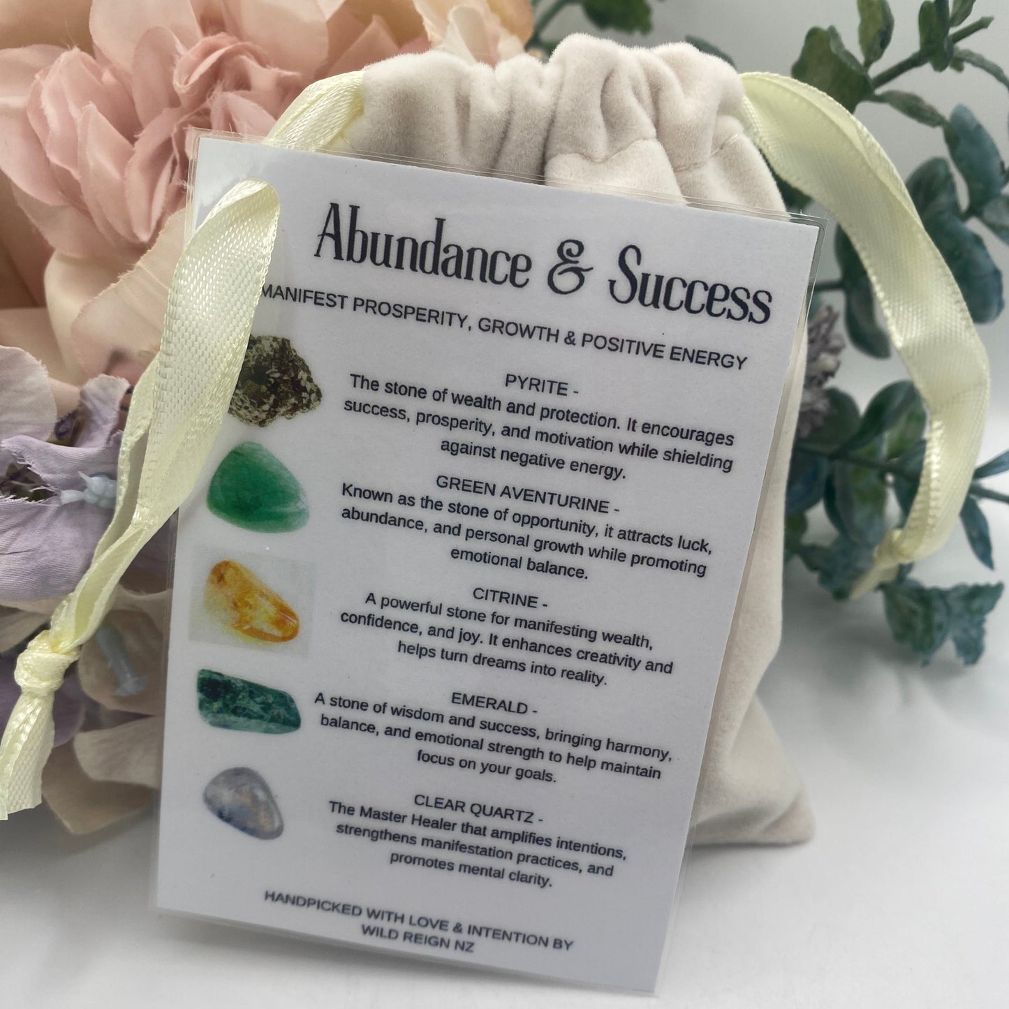 Abundance and success crystal gift set