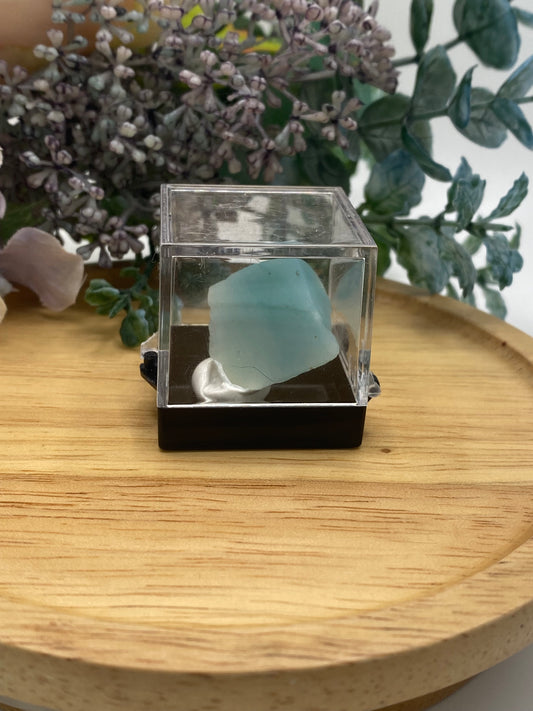 amazonite specimen in box