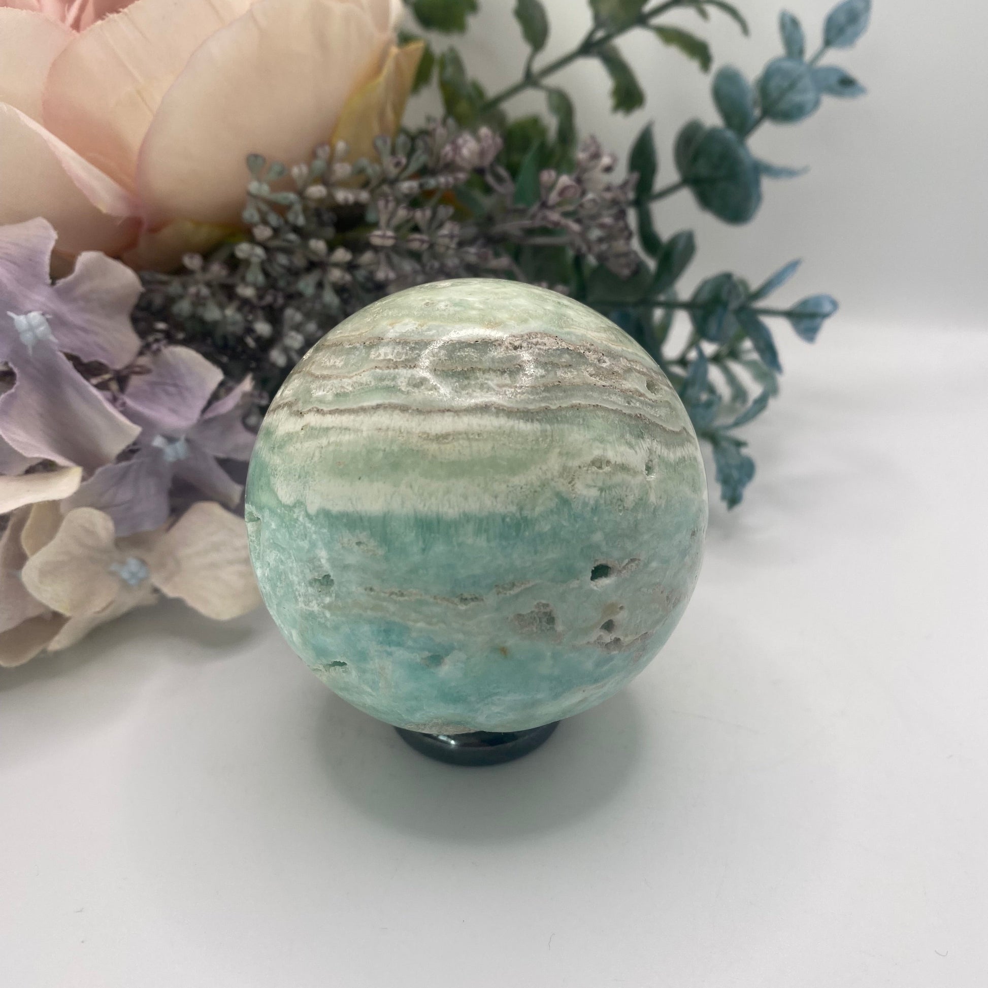 Blue Aragonite Sphere