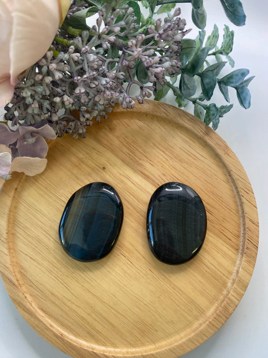 Blue Tiger's Eye Flat Stone
