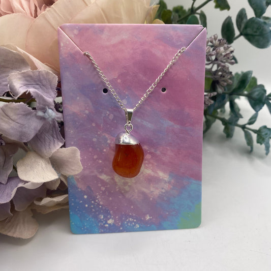 Carnelian Tumble Necklace