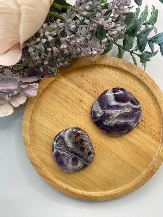 Chevron Amethyst Flat-Stone