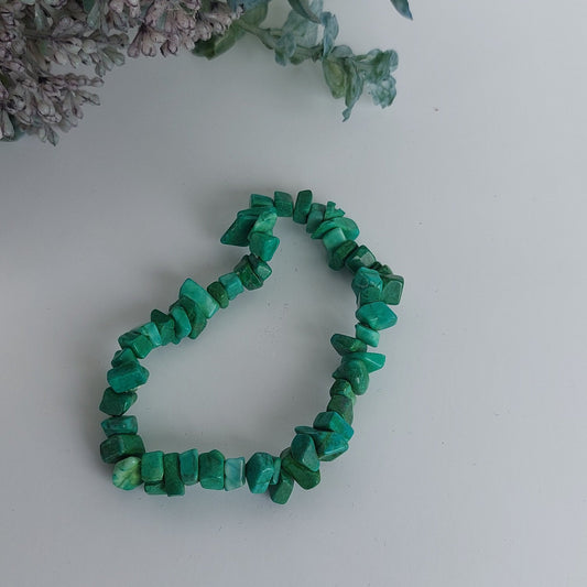 Green Amazonite Chip Bracelet
