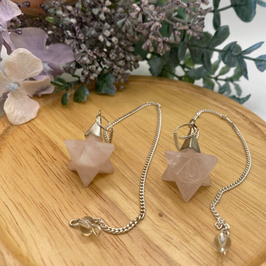 Merkabah Pendulum - Rose Quartz