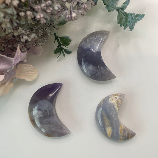 Purple Chalcedony Moons
