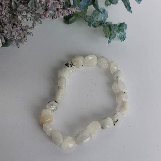 Rainbow Moonstone Nugget Bracelet