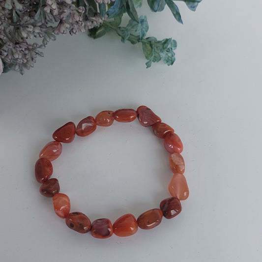 Red Agate Nugget Bracelet