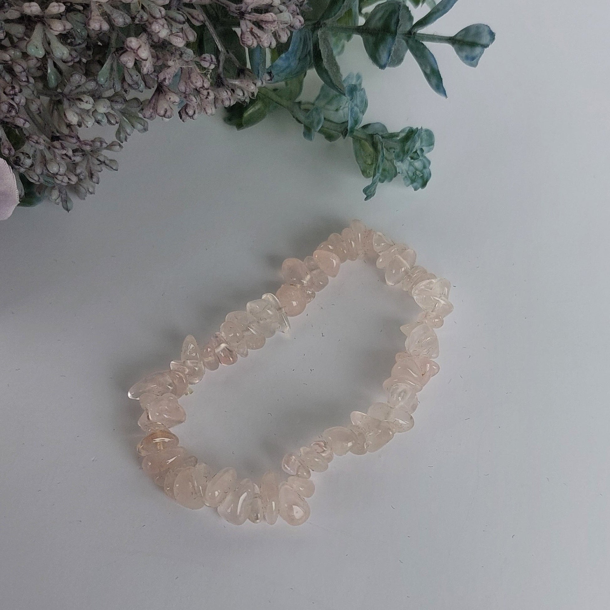 Rose Quartz Chip Bracelet
