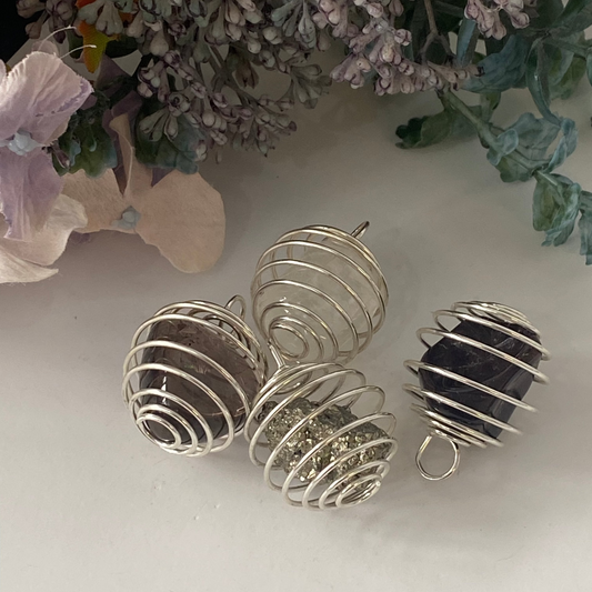Wire Ball Crystal Pendants - Assorted
