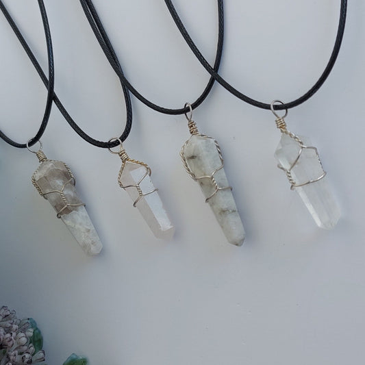 Wire Wrapped Crystal Pendants - Assorted